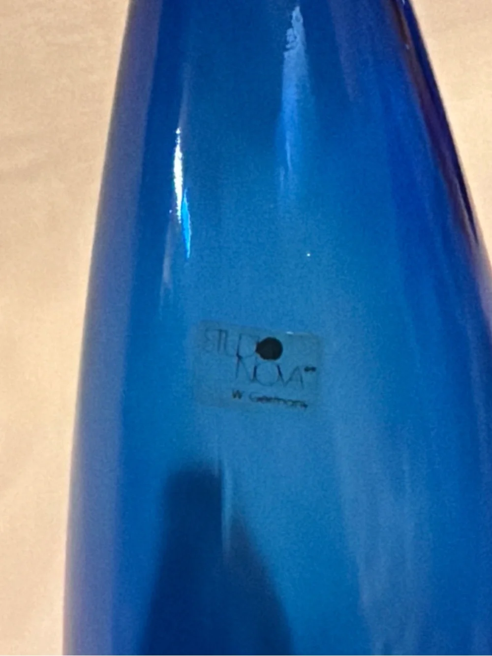 Studio Nova Cobalt Blue Tall Glass Vase